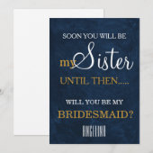 Invitation Serez-vous ma servante d'honneur ? (Devant / Derrière)