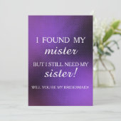 Invitation Serez-vous ma servante d'honneur ? (Debout devant)