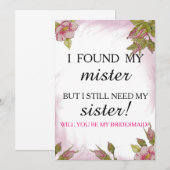 Invitation Serez-vous ma servante d'honneur ? (Devant / Derrière)