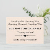 Invitation Serez-vous ma servante d'honneur ? (Debout devant)