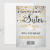 Invitation Serez-vous ma servante d'honneur ? (Devant / Derrière)