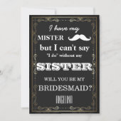 Invitation Serez-vous ma servante d'honneur ? (Devant)