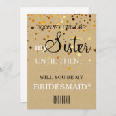 Invitation Serez-vous ma servante d'honneur ? (Devant / Derrière)