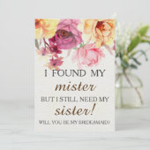 Invitation Serez-vous ma servante d'honneur ? (Debout devant)