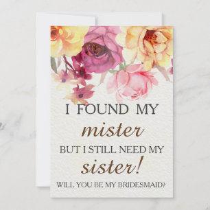 Invitation Serez-vous ma servante d'honneur ?