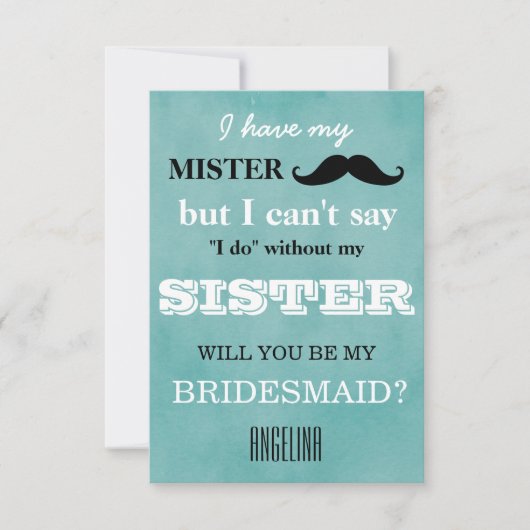 Invitation Serez-vous ma servante d'honneur ? (Devant)