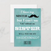 Invitation Serez-vous ma servante d'honneur ? (Devant / Derrière)