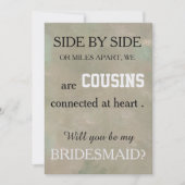 Invitation Serez-vous ma servante d'honneur ? (Devant)