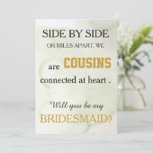 Invitation Serez-vous ma servante d'honneur ? (Debout devant)