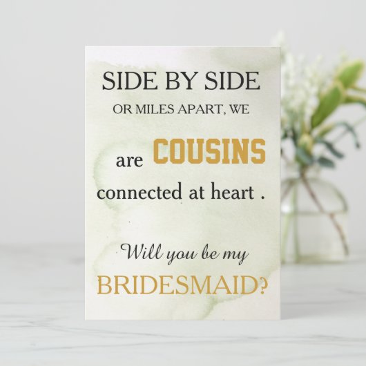 Invitation Serez-vous ma servante d'honneur ? (Debout devant)