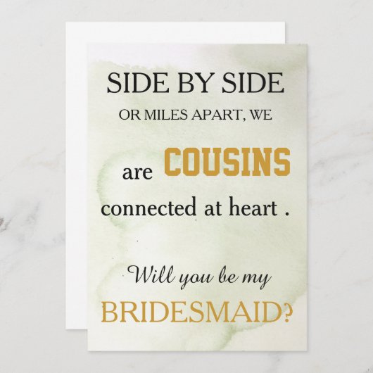 Invitation Serez-vous ma servante d'honneur ? (Devant / Derrière)