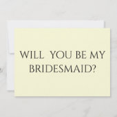 Invitation Serez-vous ma servante d'honneur ? (Dos)