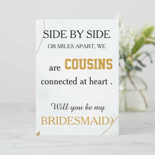 Invitation Serez-vous ma servante d'honneur ? (Debout devant)