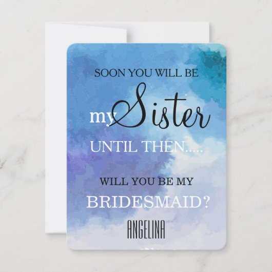 Invitation Serez-vous ma servante d'honneur ? (Devant)