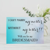 Invitation Serez-vous ma servante d'honneur ? (Debout devant)