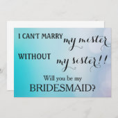Invitation Serez-vous ma servante d'honneur ? (Devant / Derrière)