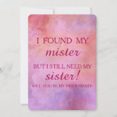 Invitation Serez-vous ma servante d'honneur ? (Devant)