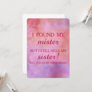 Invitation Serez-vous ma servante d'honneur ?