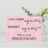 Invitation Serez-vous ma servante d'honneur ? (Debout devant)