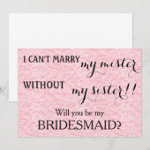 Invitation Serez-vous ma servante d'honneur ? (Devant / Derrière)