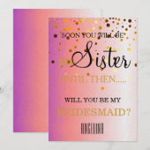 Invitation Serez-vous ma servante d'honneur ? (Devant / Derrière)