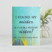 Invitation Serez-vous ma servante d'honneur ? (Debout devant)