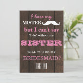 Invitation Serez-vous ma servante d'honneur ? (Debout devant)