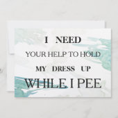 Invitation Serez-vous ma servante d'honneur ? (Devant)