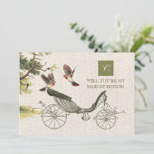 Invitation Serez-vous ma servante d'honneur ? Bourse d'art vi (Debout devant)