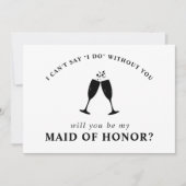 Invitation Serez-vous ma servante d'honneur ? Brunch & Bubbly (Devant)