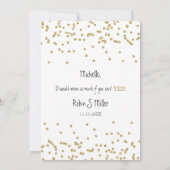 Invitation Serez-vous ma servante d'honneur ? Confetti d'or (Dos)