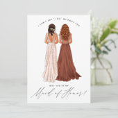 Invitation Serez-vous ma servante d'honneur ? Filles dans Gow (Debout devant)