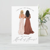 Invitation Serez-vous ma servante d'honneur ? Filles dans Gow (Debout devant)