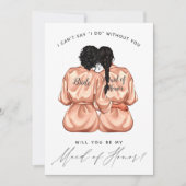 Invitation Serez-vous ma servante d'honneur ? Filles En Robes (Devant)