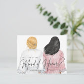 Invitation Serez-vous ma servante d'honneur ? Filles en Robes (Debout devant)