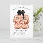 Invitation Serez-vous ma servante d'honneur ? Filles En Robes (Debout devant)