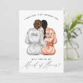 Invitation Serez-vous ma servante d'honneur ? Filles En Robes (Debout devant)