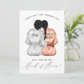 Invitation Serez-vous ma servante d'honneur ? Filles En Robes (Debout devant)