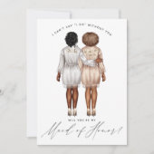 Invitation Serez-vous ma servante d'honneur ? Filles en Robes (Devant)