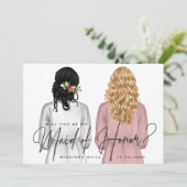 Invitation Serez-vous ma servante d'honneur ? Filles en Robes (Debout devant)