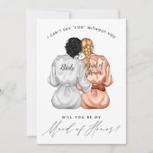 Invitation Serez-vous ma servante d'honneur ? Filles En Robes (Devant)