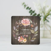 Invitation Serez-vous ma servante d'honneur ? Fleur de bois d (Debout devant)