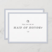 Invitation Serez-vous ma servante d'honneur florale minimalis (Devant / Derrière)
