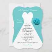 Invitation Serez-vous ma servante d'honneur habillée avec Aqu (Devant)