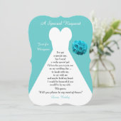 Invitation Serez-vous ma servante d'honneur habillée avec Aqu (Debout devant)