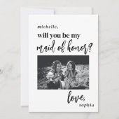Invitation Serez-vous ma servante d'honneur photo de proposit (Devant)