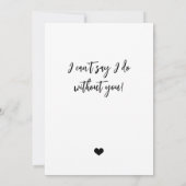 Invitation Serez-vous ma servante d'honneur photo de proposit (Dos)