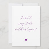 Invitation Serez-vous ma servante d'honneur proposition de bo (Dos)