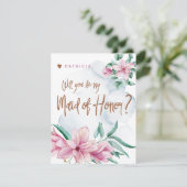 Invitation Serez-vous ma servante d'honneur, servante d'honne (Debout devant)