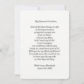 Invitation Serez-vous ma servante d'honneur ? Tournesol rusti (Dos)